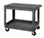 Flat Top 2 Shelf Plastic Utility Cart