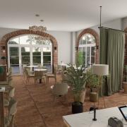 CGI of interior of No 14 Wesley Walk cafe restaurant