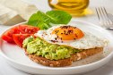 Eggs and avocado on whole grain toast