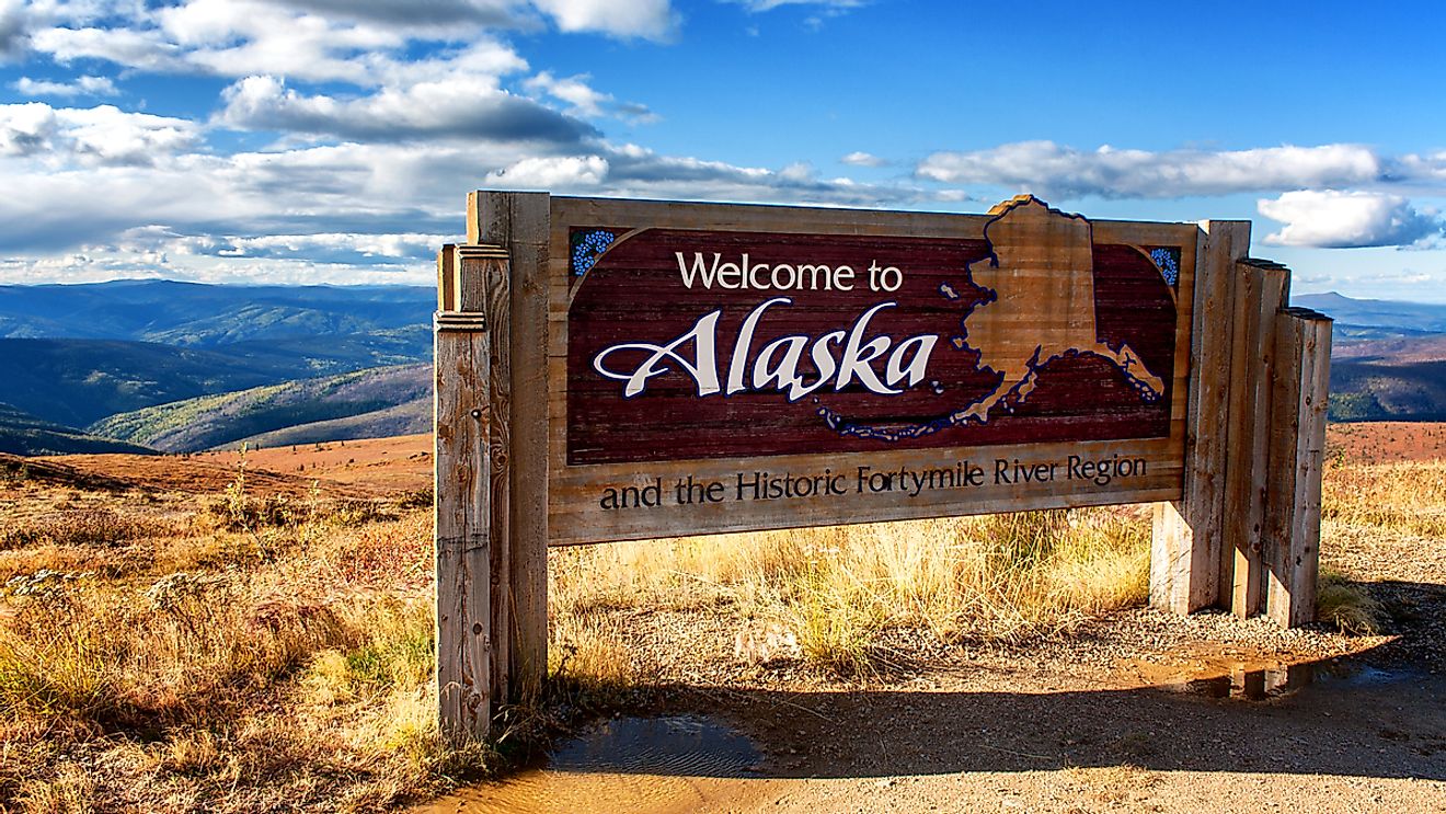 Alaska welcome sign.