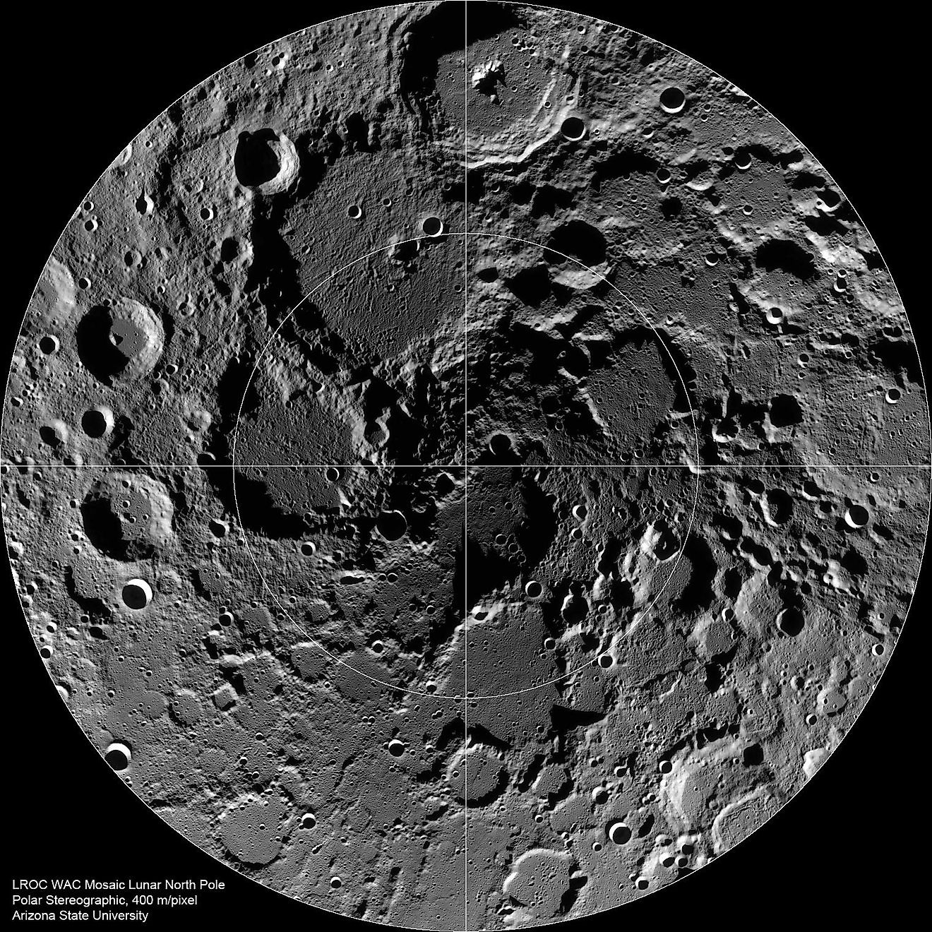 the moon and its craters