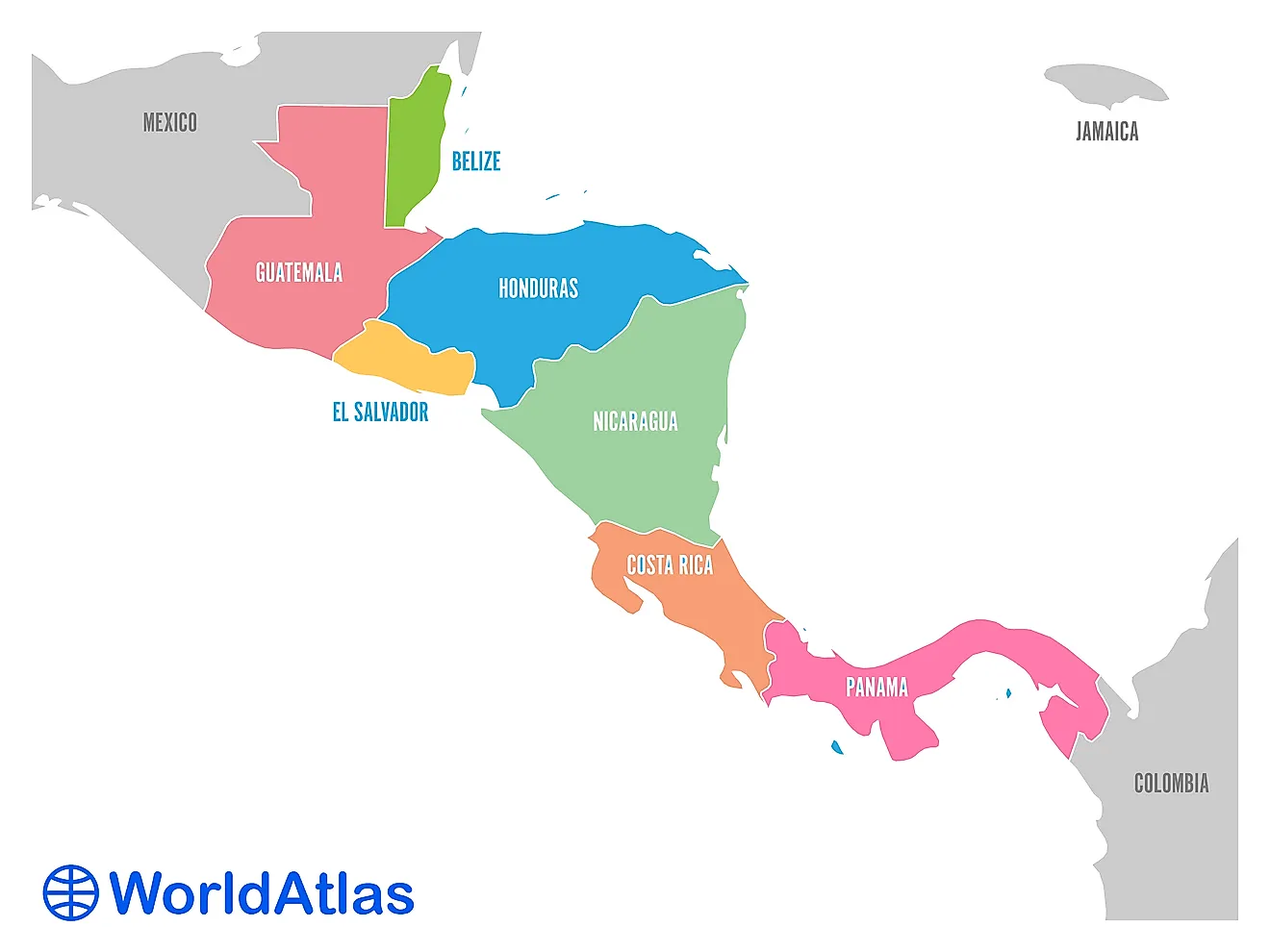 Map of Central America