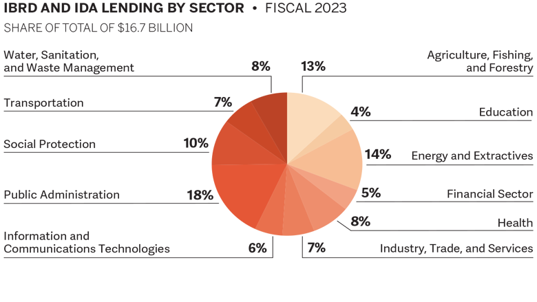 World Bank Annual Report 2023 - AFE Pie Chart