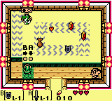 Link grabbing the Yoshi Doll (Link's Awakening DX)