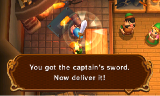 Link obtaining the sword for the first time