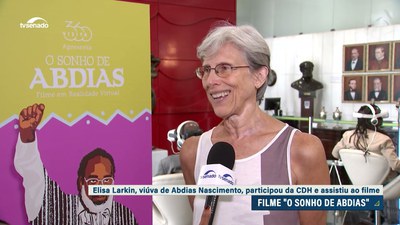 Elisa Larkin, viúva de Abdias Nascimento, participa de audiência na Comissão de Direitos Humanos