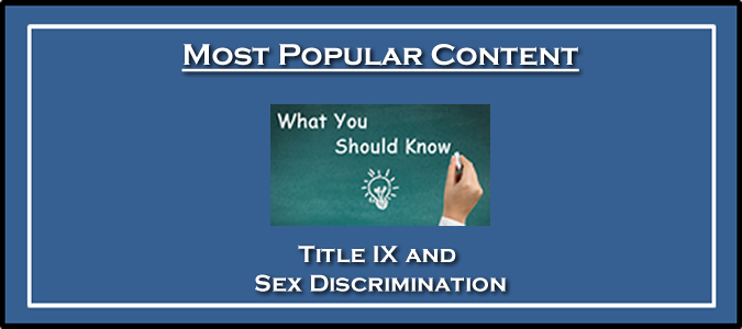 Most Popular Content - Title IX and Sex Discrimination