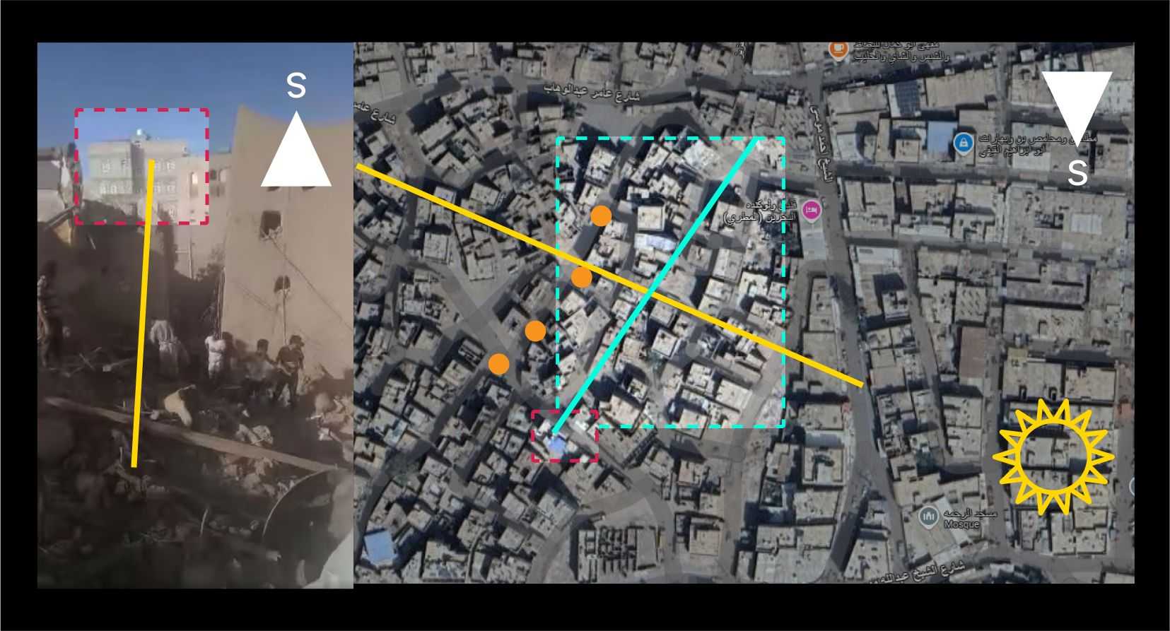 Bombing civilian houses in Radaa