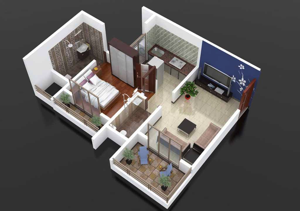 25 One Bedroom House/Apartment Plans