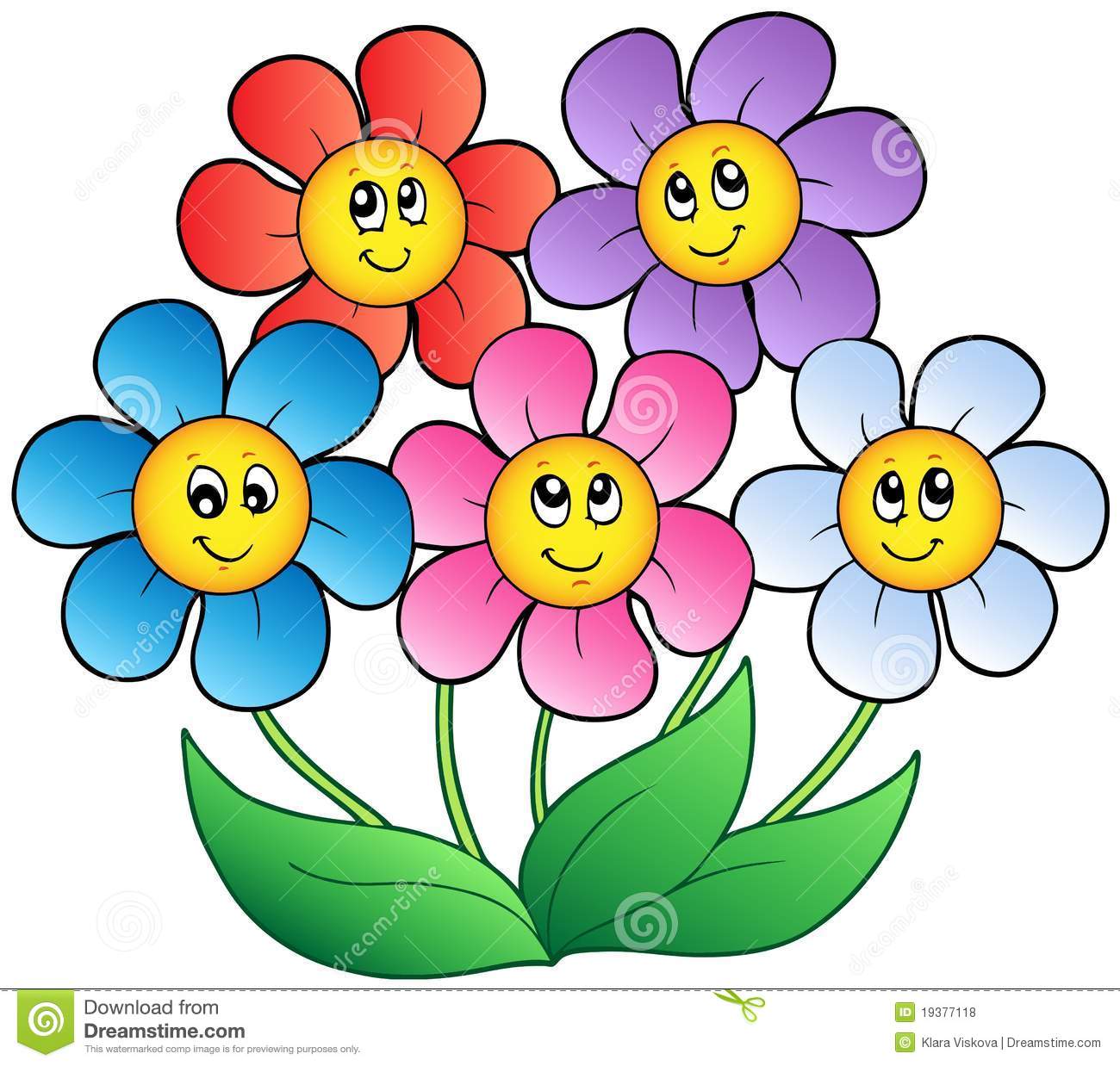 cartoon images flowers - Clipground