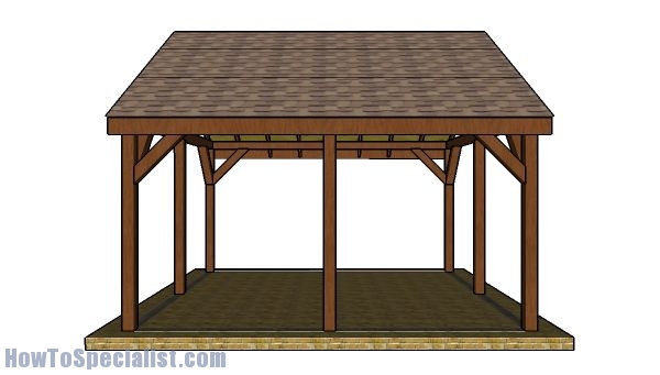 16x16 Pavilion Plans - Side view