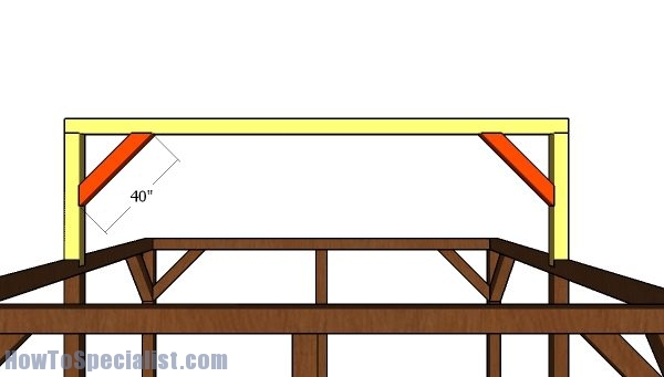 Ridge beam braces