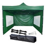 Gazebo 3x3 Metros Autoarmable Plegable Con Ventanas De Exterior Verde