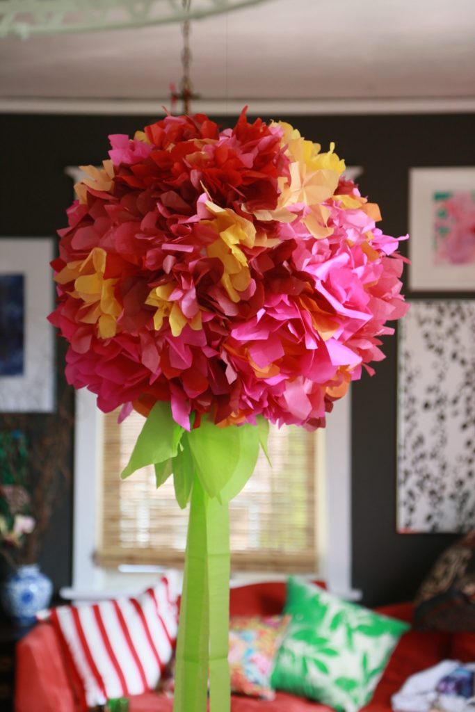 Giant Tissue Paper Flower Chandelier