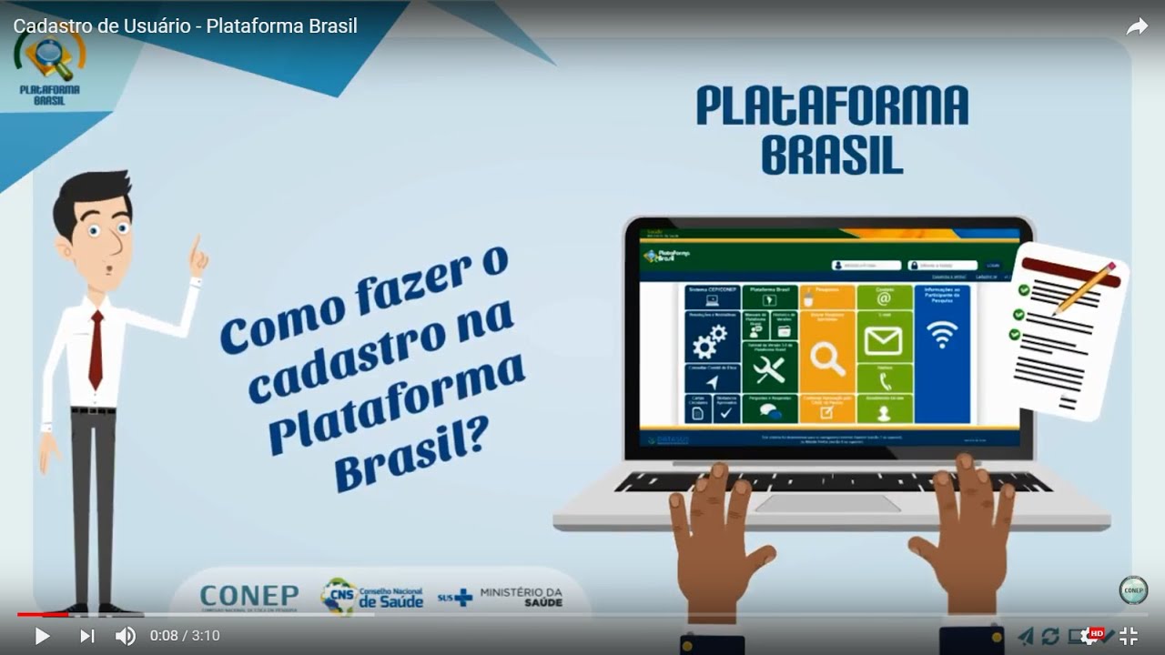 Cadastro de Usuário - Plataforma Brasil