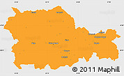 Political Simple Map of Neamt, single color outside