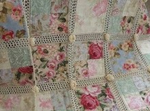 Fabric and Crochet Quilt