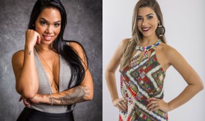 Mayara e Vivian se enfrentam em paredão do BBB 17 (Foto: Globo/ Paulo Belote | Globo/Artur Meninea)