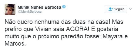 Munik Nunes (Foto: Reprodução / Twitter)