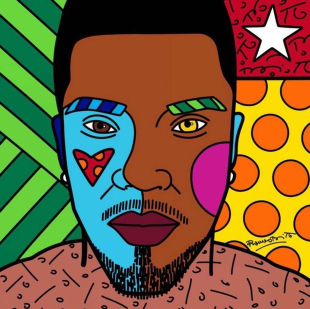 Naldo em capa de CD feita por Romero Britto (Foto: Reprodução/Instagram)