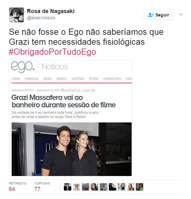 Memes do fim do EGO (Foto: Reprodução/Twitter)