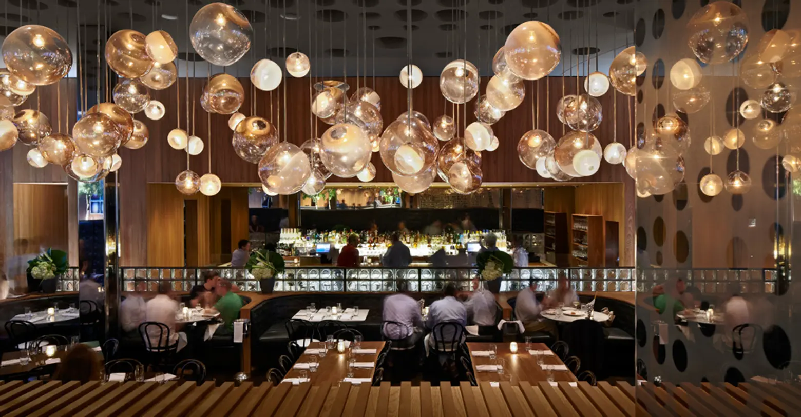 A dining area at the Dream Downtown Hotel.