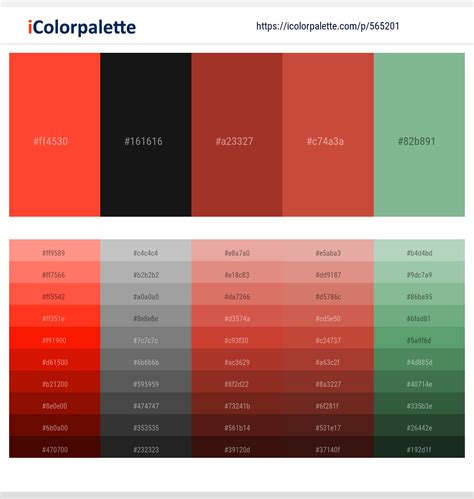 530+ Latest Color Schemes with Mexican Red Color tone combinations | 2023 | iColorpalette