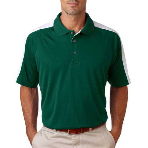 UltraClub - UltraClub 8409 Adult Sports Polo Shirt -Forest Green/ White-Large - Walmart.com ...