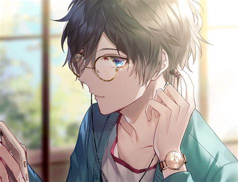 Cute Anime Boy With Glasses Wallpapers Wallpaper Cave - Riset