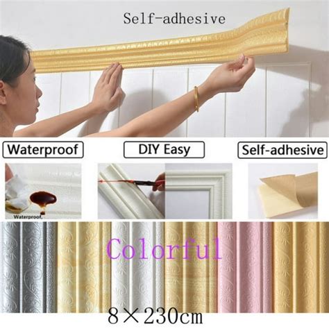 Topumt Roll Peel Stick Border Wall Decor Sticker Waterproof 3D Wall paper-Kitchen - Walmart.com ...