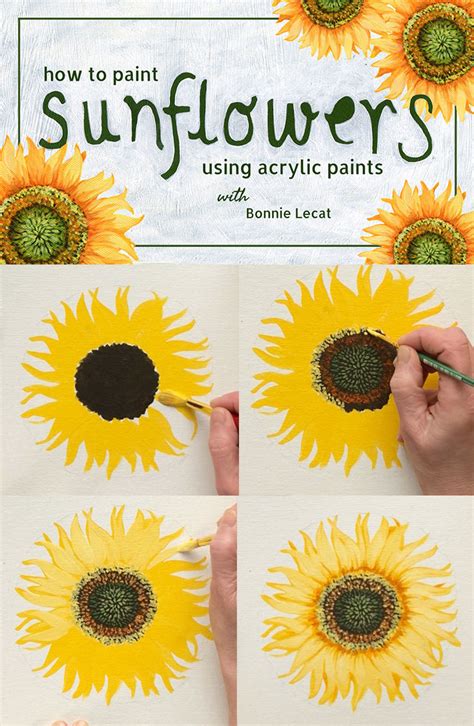 Sunflower Acrylic Painting Easy | Best Flower Site