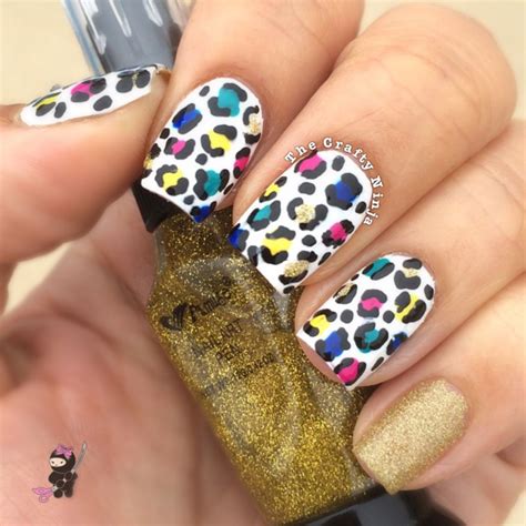 Rainbow Cheetah Print Nails | The Crafty Ninja