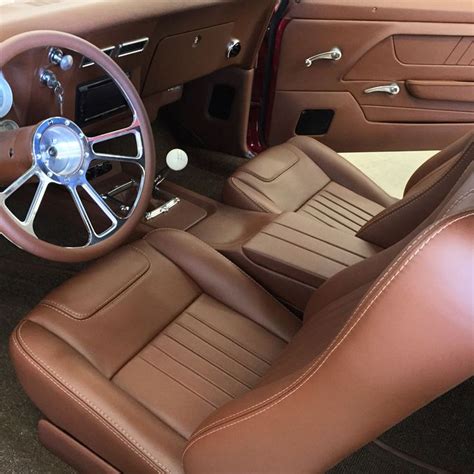 1967 Chevy Pro Touring Camaro Full Leather Custom Interior | Custom car interior, Camaro ...