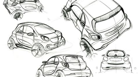 Smart Car Sketch at PaintingValley.com | Explore collection of Smart Car Sketch