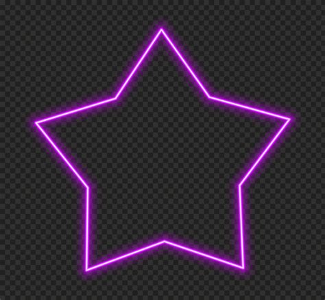 Download Glowing Neon Purple Star PNG | Citypng