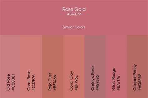 Copper Shade Names Rose