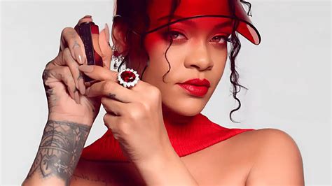 Download Fenty Rihanna In Red Wallpaper | Wallpapers.com