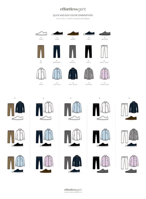 A Visual Guide To Quick And Easy Color Combinations · Effortless Gent