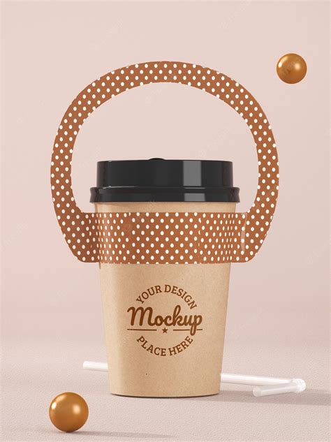 Premium PSD | Coffee cup logo mockup