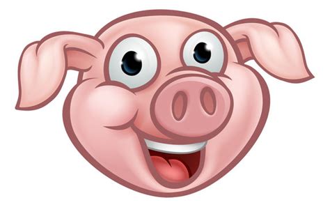 Cartoon Pig Face - Cartoon pig face illustrations & vectors. - Dengan Santai