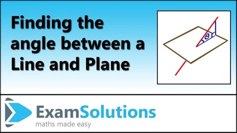 Angle between a line and a plane - ExamSolutions