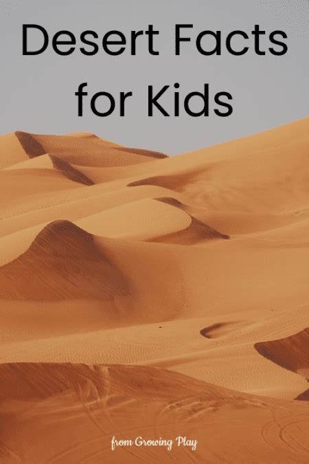 Desert Facts for Kids - Growing Play