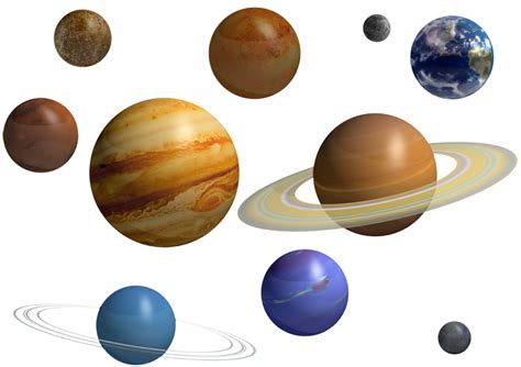 Solar System Planets Transparent Background