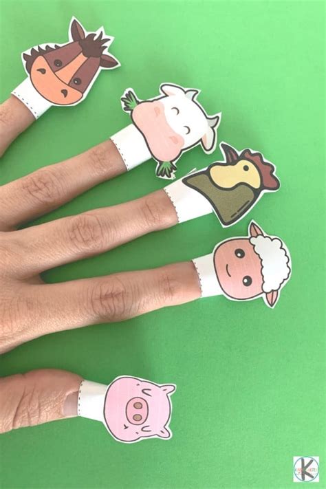 Printable Farm Animal Finger Puppets