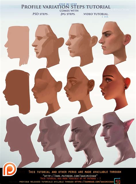 Profile variation steps tutorial pack .promo. by sakimichan.deviantart.com on @DeviantA ...