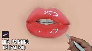 How To Draw Glossy Lips On Procreate