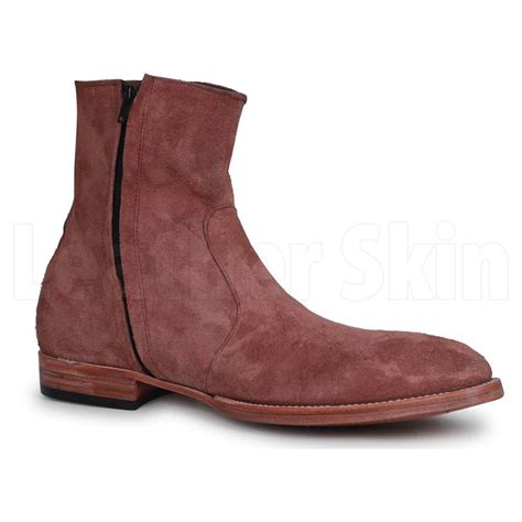 Men Zipper Up Boots | Leather Zipper Boots for Men by LSS - Leather Skin Shop