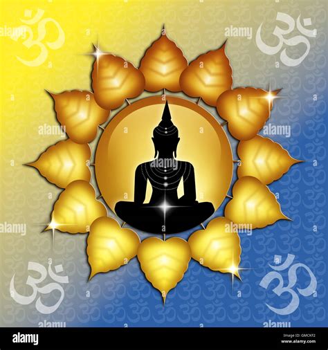 Om symbol and Buddha Stock Photo - Alamy