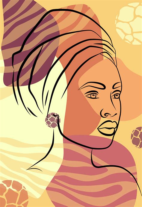 Beautiful African woman. Wall art in the style of Pop art. Colorful wall art. 14300346 Vector ...