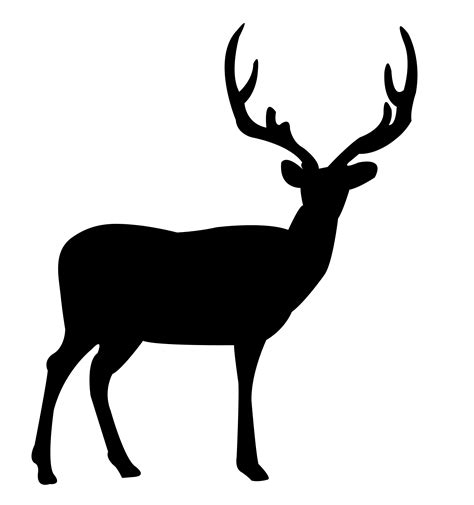 Deer Standing Silhouette Free DXF File Free Download - DXF Patterns